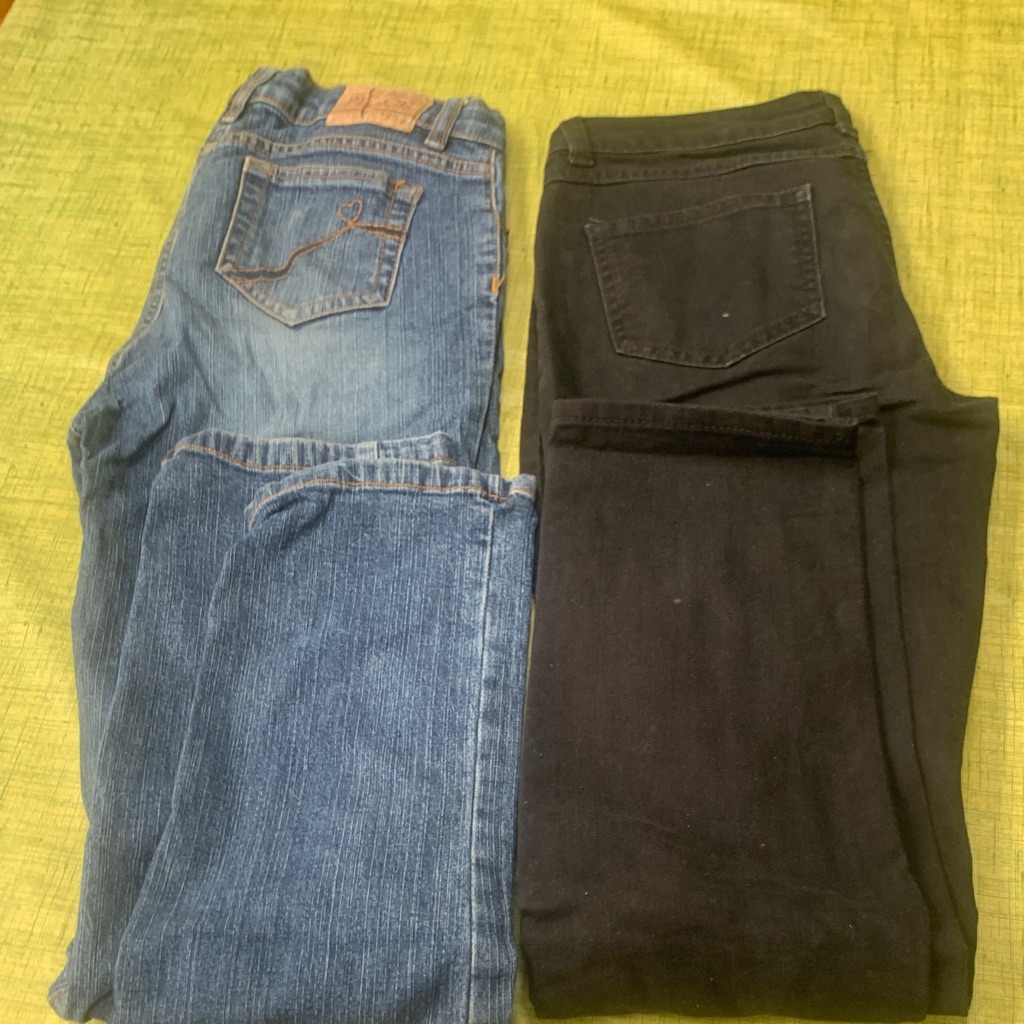 Place Women's Skinny Jeans - Blue And Black